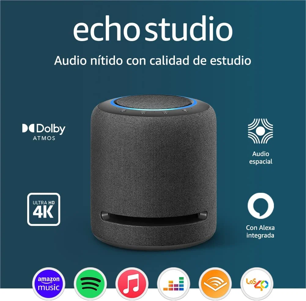 Los mejores Dispositivos Electrónicos inteligentes para el hogar-Echo Studio 