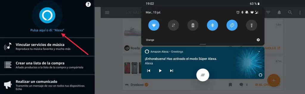 Alexa app Activar Súper Alexa