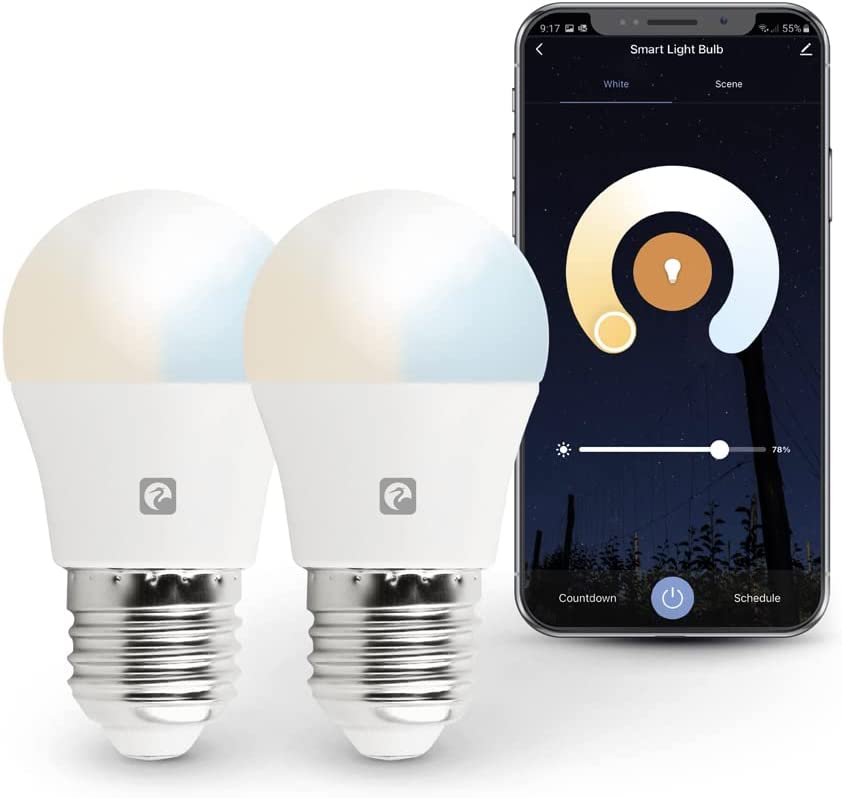 Bombilla LED Inteligente Wifi Esférica, Garza Smart  Pack 2