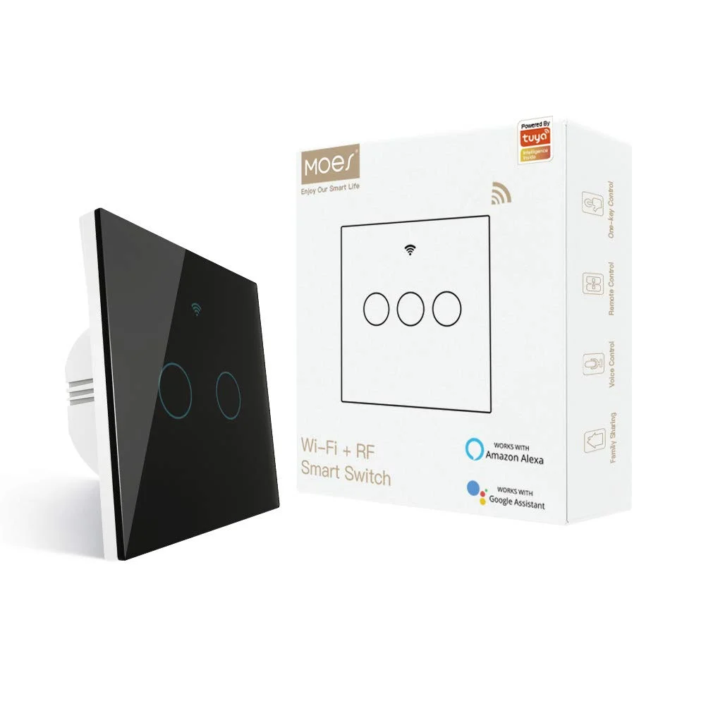 MOES Interruptor Inteligente WiFi compatible con Alexa y Google Home