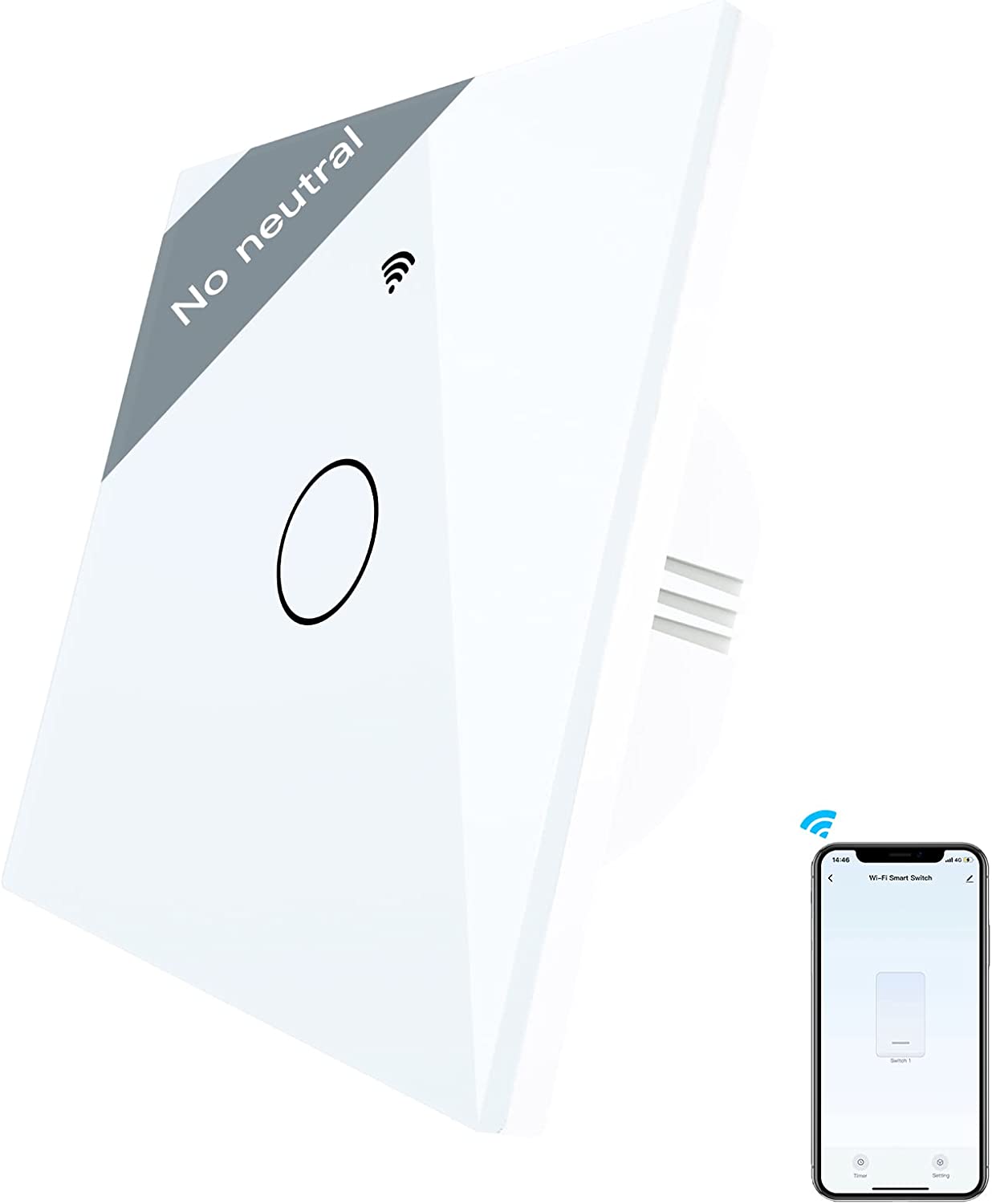 MoesGo Interruptor wifi Inteligente Compatible con Alexa