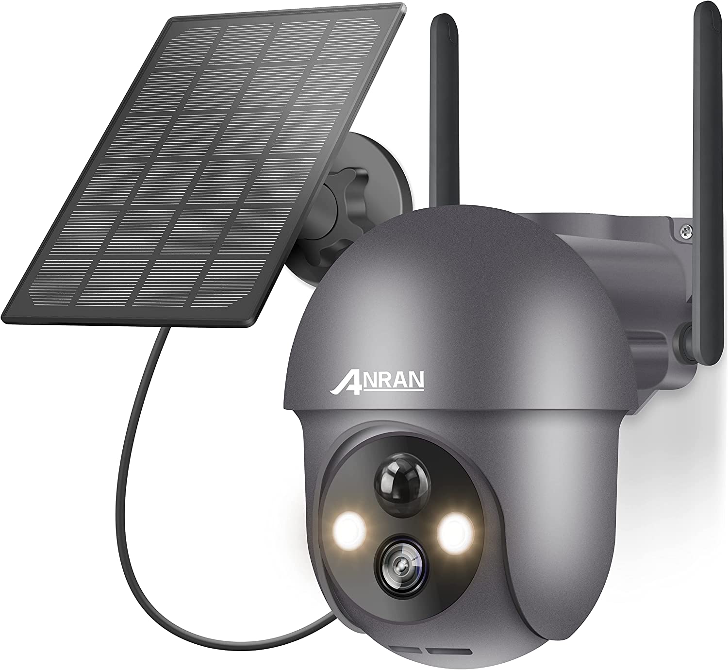 ANRAN 2K Camara Vigilancia WiFi Exterior Solar - Visión Nocturna a Color y Audio