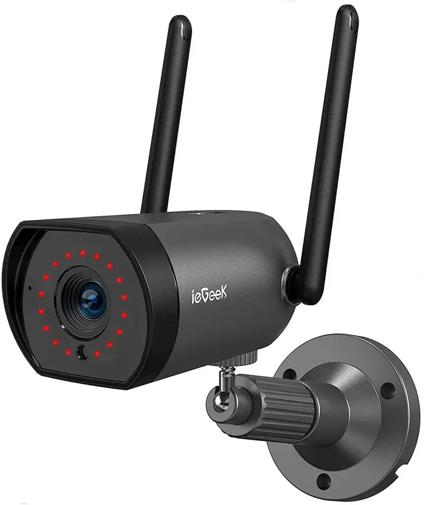 ieGeek cámara de Vigilancia Exterior con Doble Antena Wifi, con detección de Movimiento y Audio