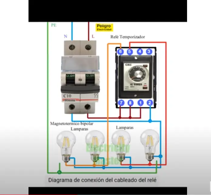 ilustración detallada y consejos prácticos para asegurar una conexión segura y funcional del relé temporizador
